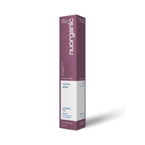 Nuorganic Brow Gel Clear - 6ml Natural Eyebrow Gel Clear, for Brow Growth | Vegan & Cruelty-Free Eyebrow Gel, Infused with Beeswax and Coconut Extract for Sculpting and Nourishing Brows