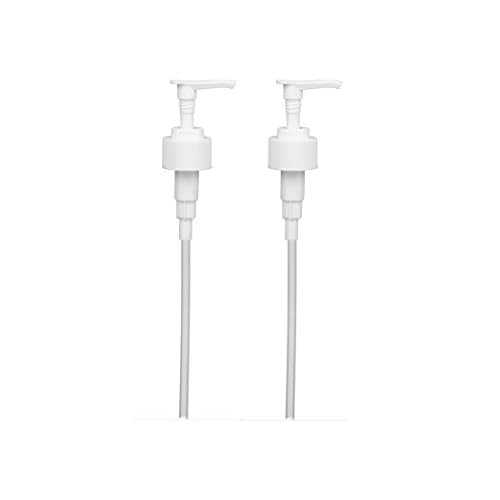 White Soap and Lotion Pump, Fits Most 32oz Castile Soap Bottles, 28/410 Neck, 5cc Dispensed Per Pump (2 Pack)