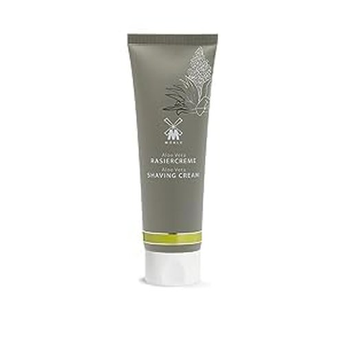 MÜHLE R 89 Shaving Set 5 Pieces - Safety Razor with Closed Comb Chrome-Plated Metal Blade, Cream, Cloth - Silver