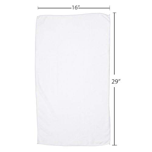 Fromm Softees Microfiber Salon Hair Towels for Hairstylists, Barbers, Spa, Gym in White, 16" by 29", 10 count Perfect Hair Care Towel for Drying Curly, Long, Wavy Hair