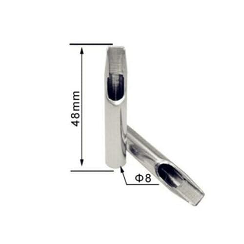 22pcs Tattoo Stainless Steel Tip Set Kit Round/Flat/Diamond RT FT DT Tube + 6 Grips