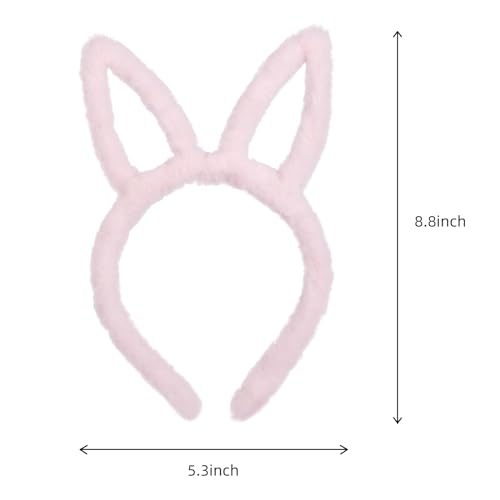 Huachi 2 Packs Bunny Ears Headband Halloween Cute Hollow Rabbit Ear Costume Headbands for Women Girls Party Decoration Adult Kids Head Bands Animals Face Wash Hair Accessories Birthday Gifts