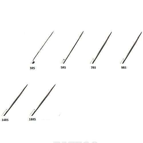 Pirate Face Tattoo 50 Pcs Professional Disposable Tattoo Needles Round Liner (3RL)