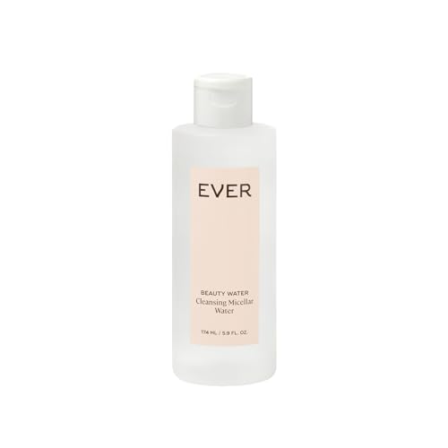EVER Beauty Water Micellar Cleaning Water & Eye Makeup Remover ? Rose Water, Lactic Acid & Pro/Prebiotics Cleanser for Sensitive Skin, Removes Waterproof Makeup, Tones & Hydrates - 5.9 fl oz