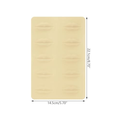 3pcs Tattoo Practice Lips Microblading Practice Skin 3D Fake Skin for Lips Permanent Makeup Silicone Tattoo Skin Cosmetic Makeup Lips Training (3pcs 10lips)