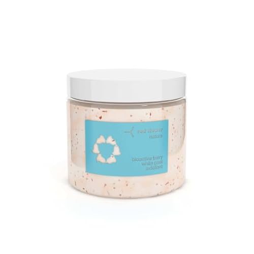 Red Flower Bioactive Berry White Peat Exfoliant | Arctic White Peat Organic Sea Salt & Berry Seed | Gently Detoxifies, Smooths & Hydrates | Natural Exfoliator for Radiant Skin | 14.5 oz