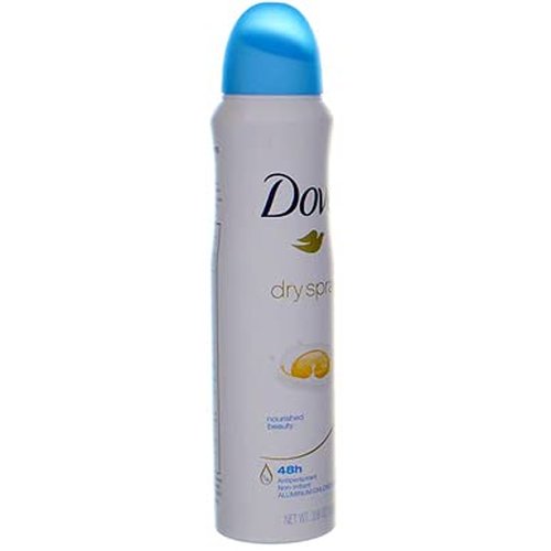 Dove Dry Spray Antiperspirant, Nourished Beauty 3.80 oz (Pack of 9)