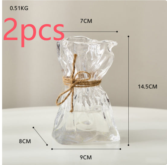 Glass Vase for Dried Flowers - Nordic Home Table Decor Accessory