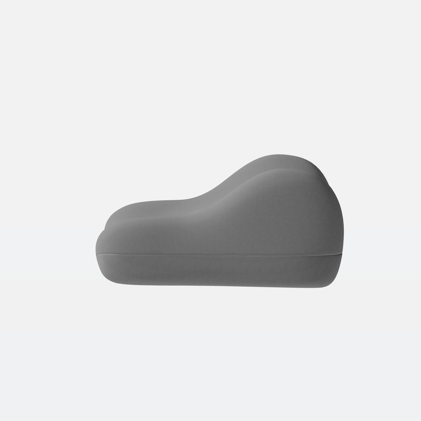 Ergonomic Memory Foam Support Pillow for Couples - Grey