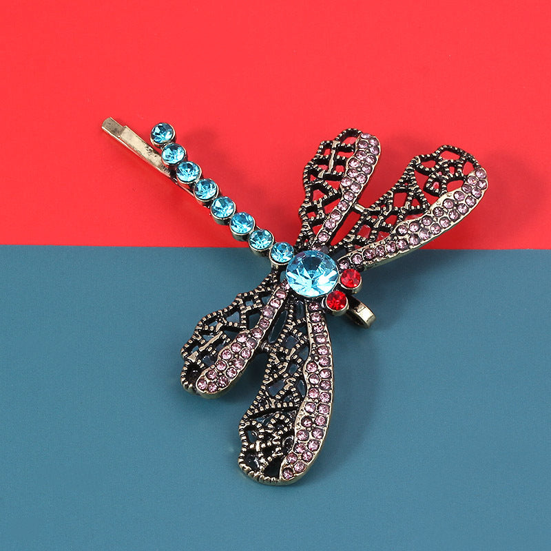 Retro Butterfly Hairpin - Blue