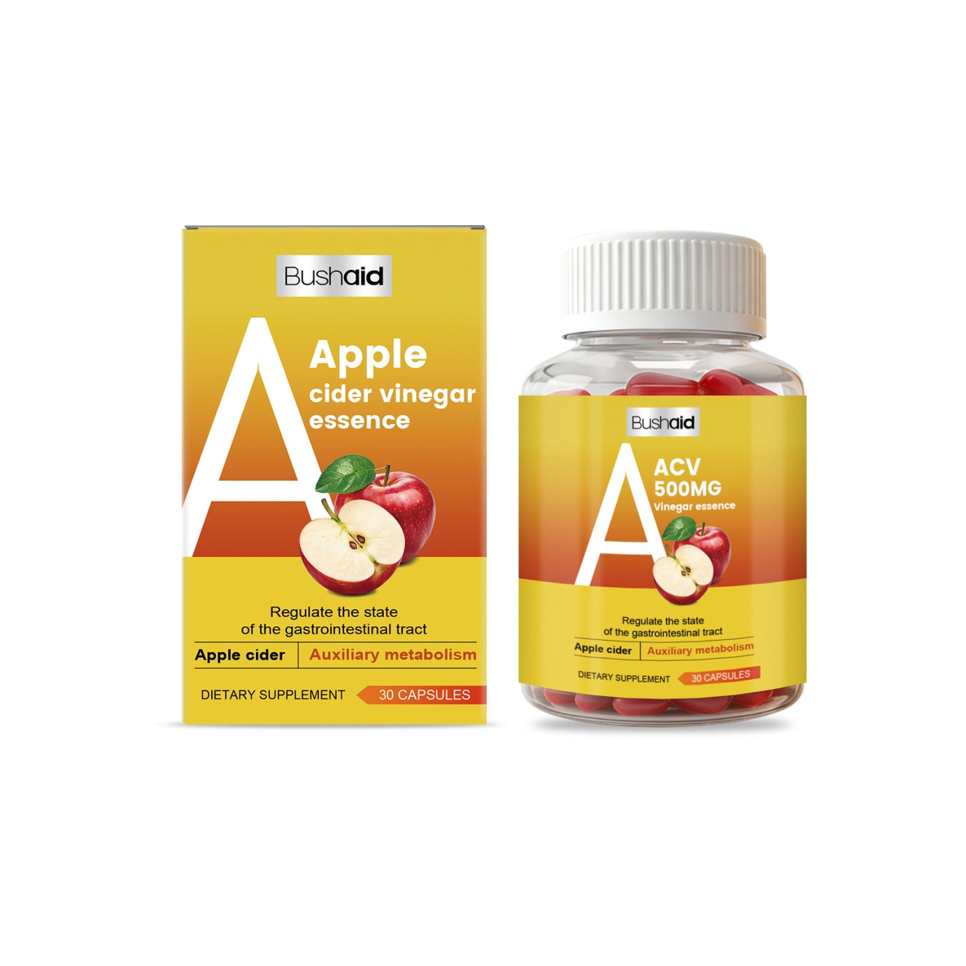 Apple Vinegar & Green Tea Fat Burner Capsules - 30 Count