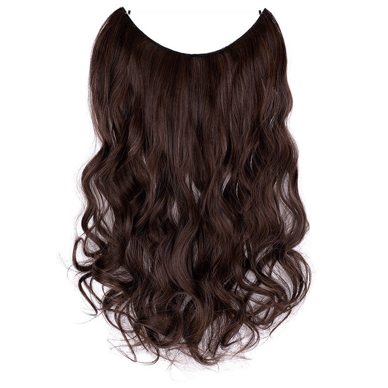 Seamless Hair Extension Wig Set for Women - High-Temperature Fiber, Multiple Colors