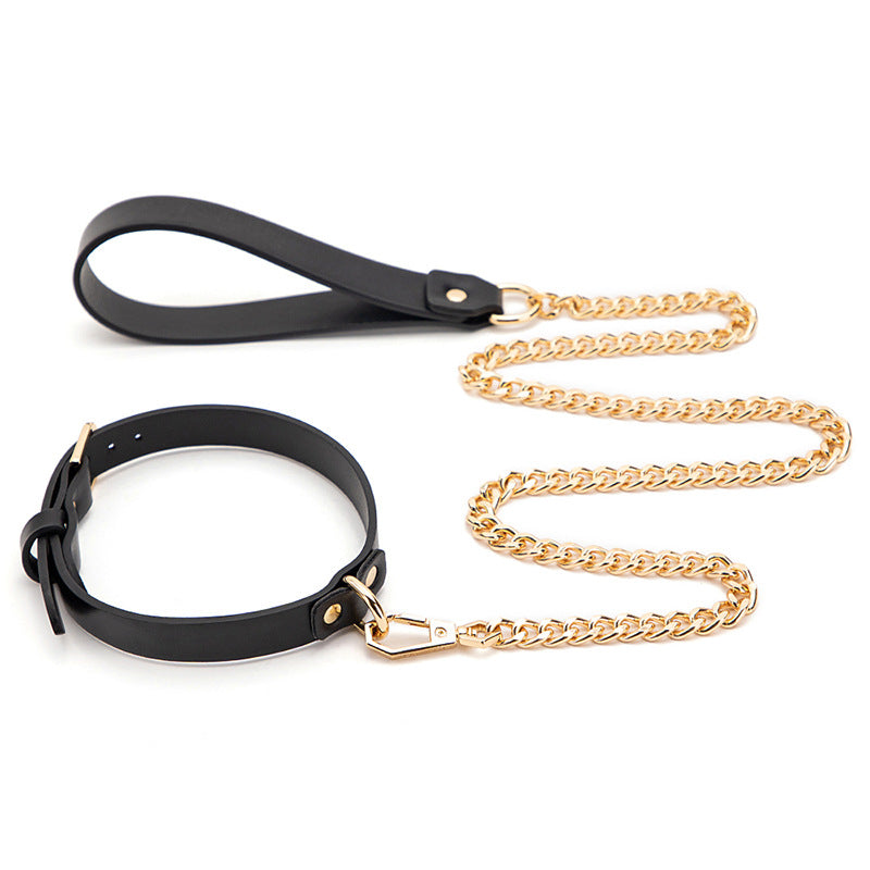 Adjustable Toy Collar with Traction Chain for Play and Training