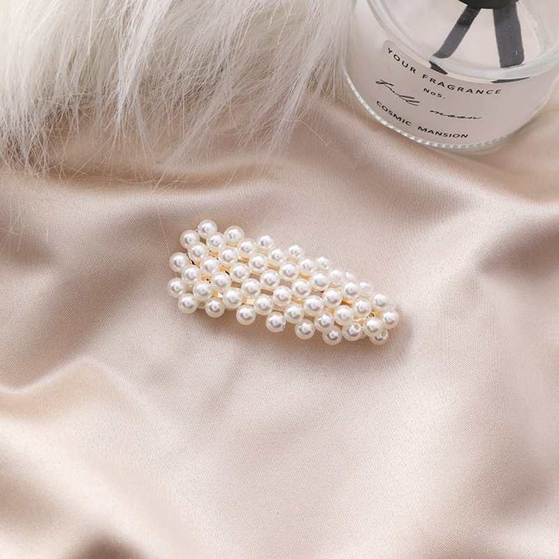 Pearl Hairpin Triangle Side Clip - Simple Elegant Hair Accessory