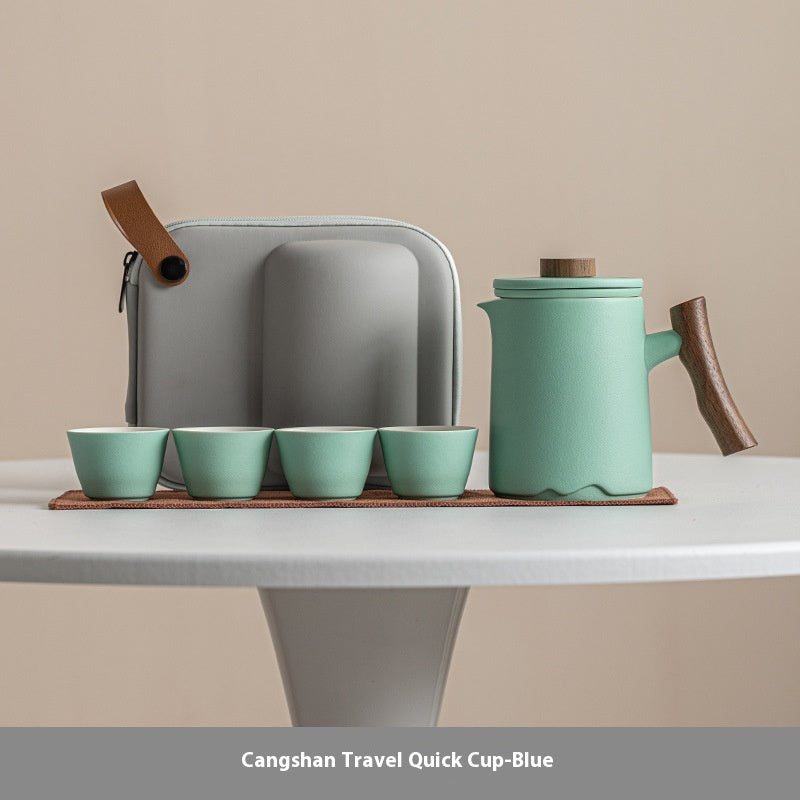 Ceramic Portable Express Cup Set - Multiple Colors & 450ml Capacity