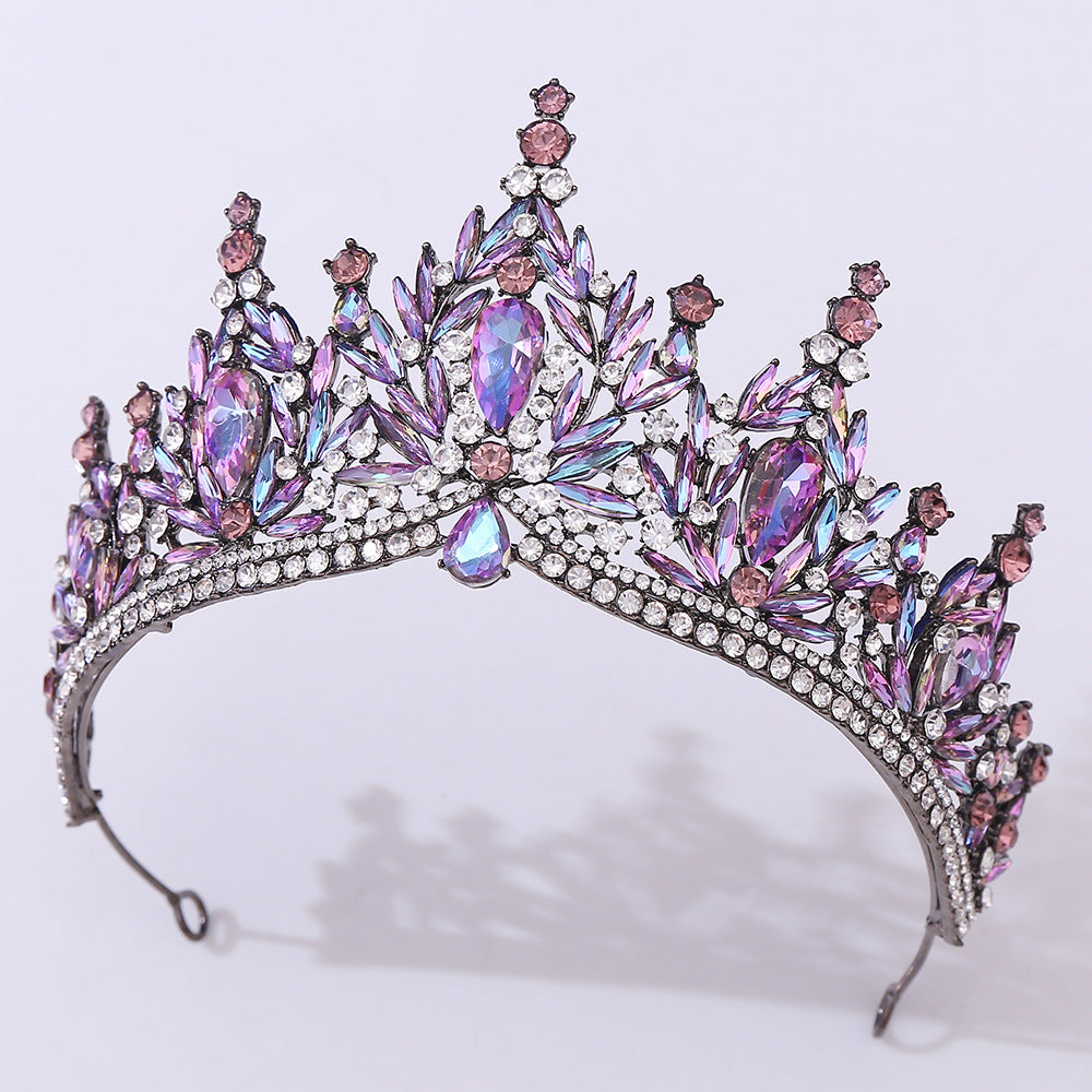 Bridal Crystal Leaf Crown Headdress