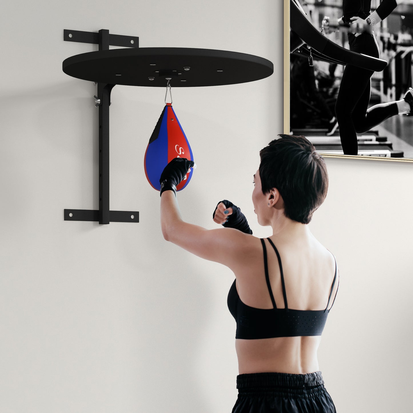 Wall Mounted Speed Bag Platform - Adjustable Height Training Kit