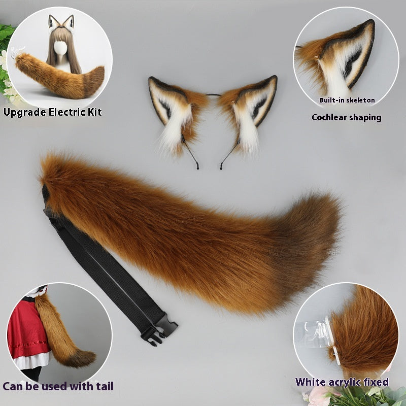 Simulation Animal Ears Plush Headband Hair Accessories for Cosplay and Parties