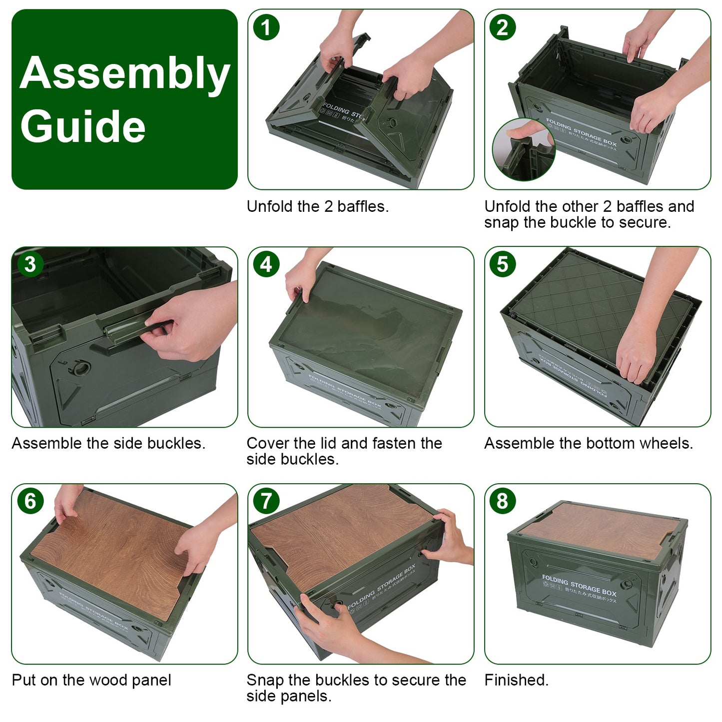 1Pc Folding Storage Bin For Home OrganizationCamping Collapsible