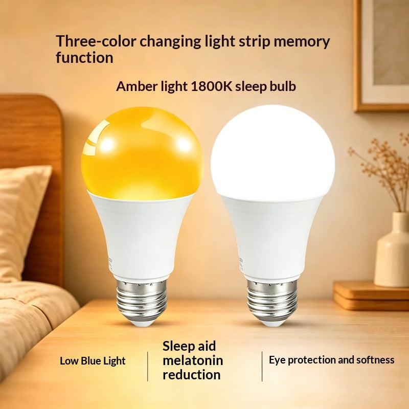 Flicker-Free RGB LED Bulb with Dimming and Energy Saving, E27/E26/B22