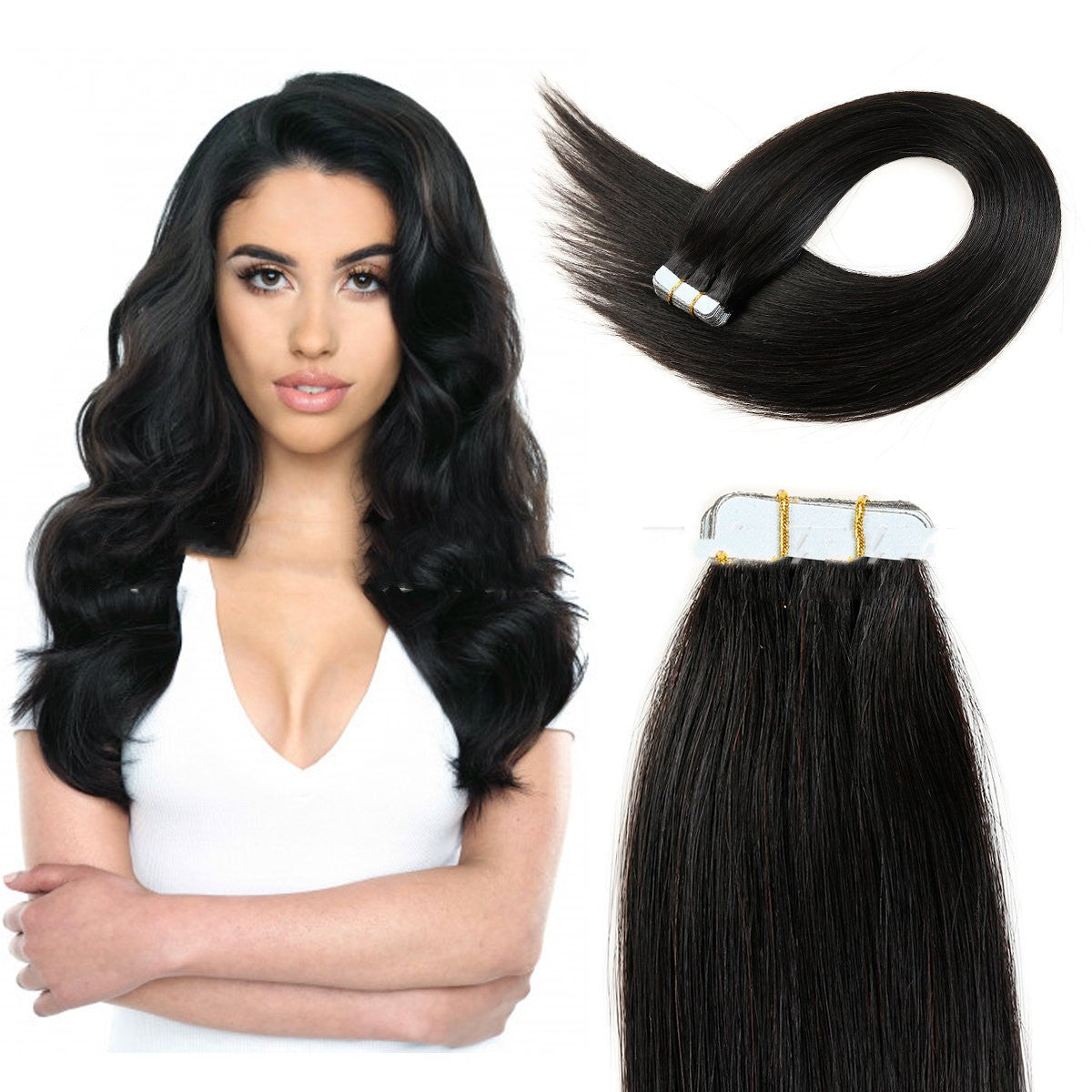 Women's Fashion Synthetic Wig - Simple PU Patch Hairpiece 10-16 Inch