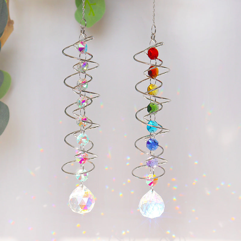 Modern Crystal Geometric Spiral Rotator Sunlight Trapper - Home Decor