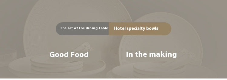 Ceramic Western Food Plate Set - Porcelain Dinner Flat & Shallow Plates