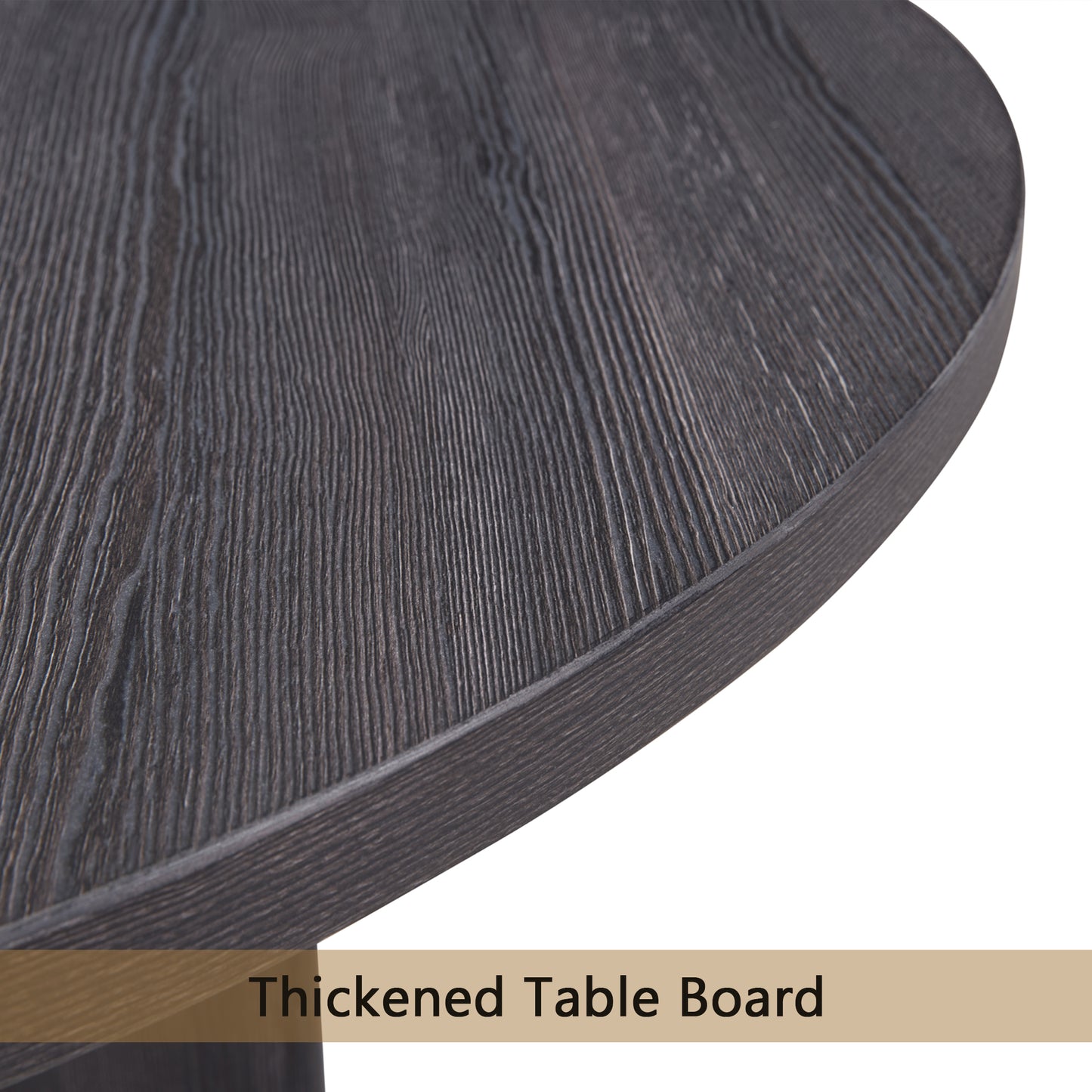 Round Dining Table for 4 - Antique Black Farmhouse Style