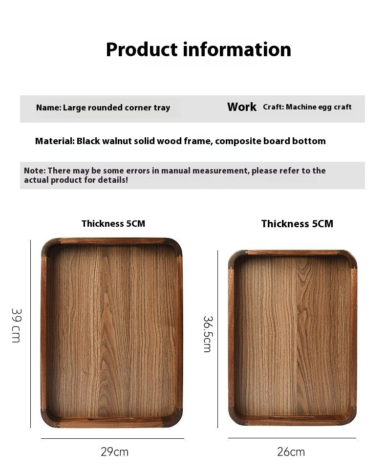 Wooden Rectangular Serving Tray for Home & Kitchen - Large, Medium & Small Sizes