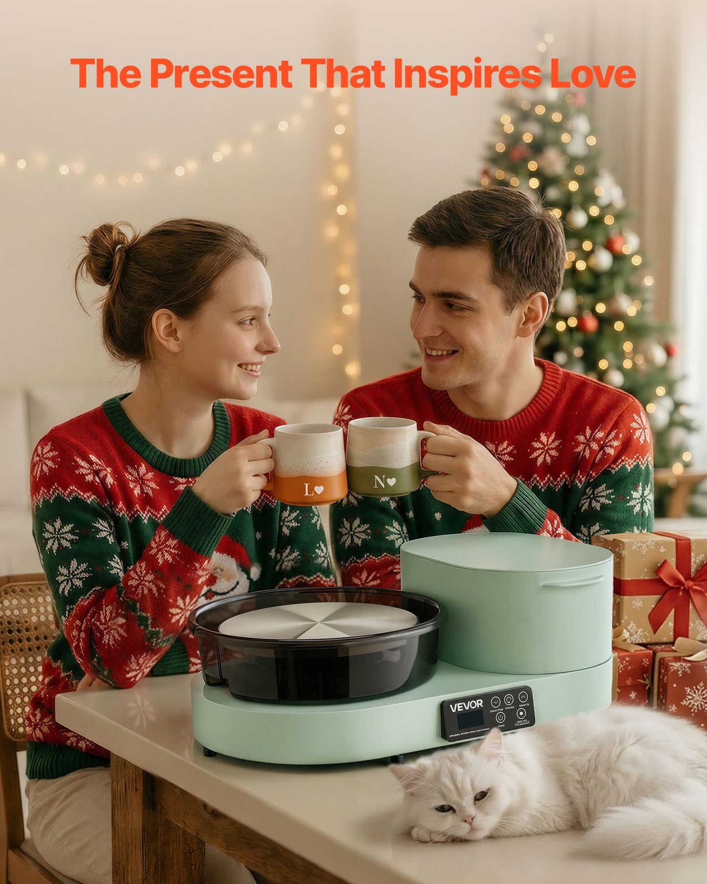 Electric Pottery Wheel for Adults 11-Inch Turntable 450W Adjustable Speed Green