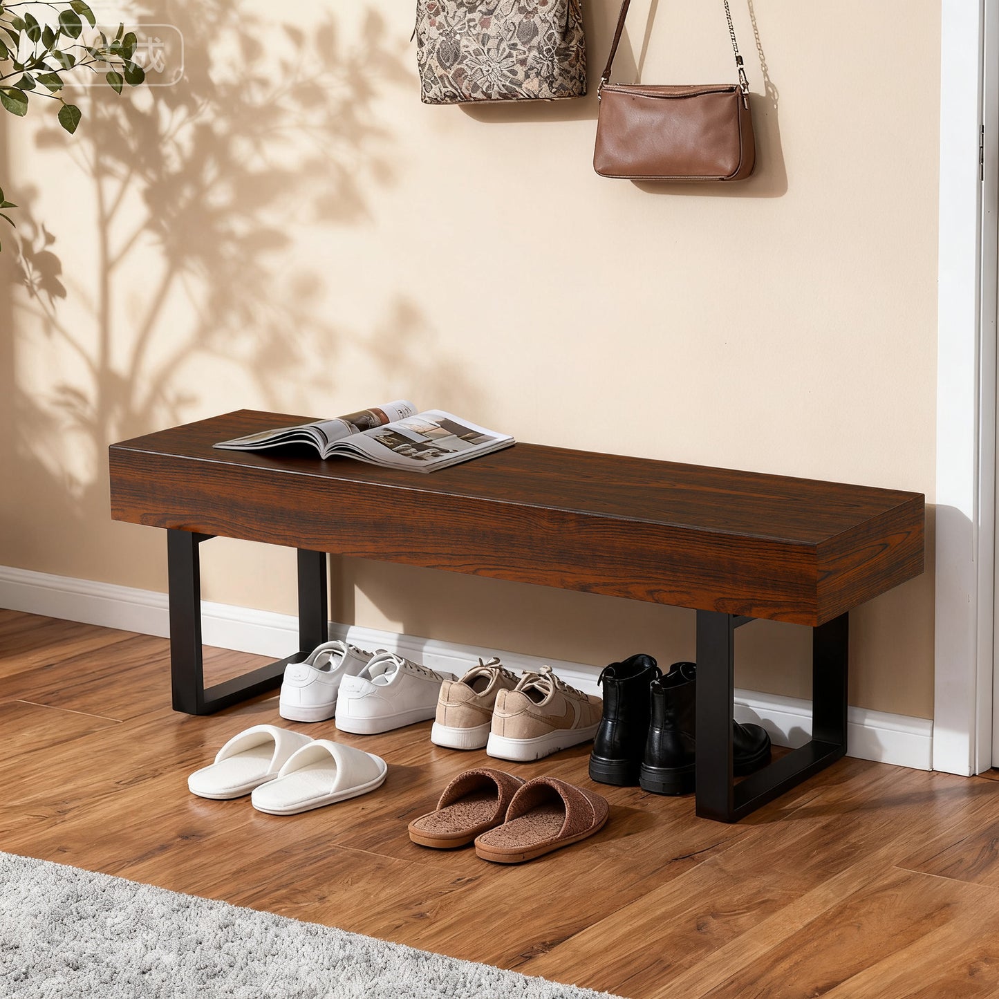 59 Wood Bench For Bedroom End Of Bed, Farmhouse Indoor Kitchen Table