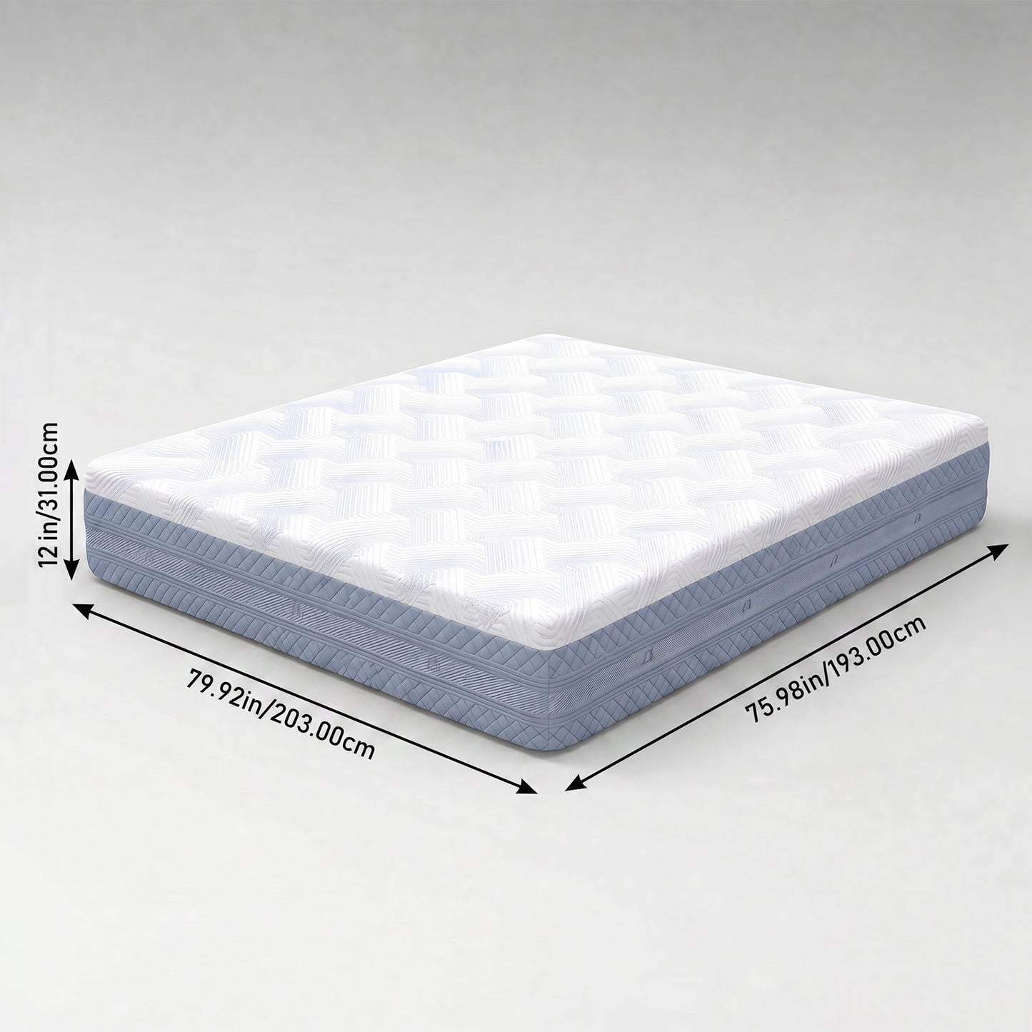 King Size 12-Inch Memory Foam Mattress - High Density Support