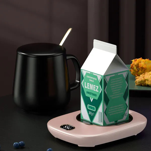Electric Mug Warmer for Desk with 3 Temperature Settings, Auto Shut Off, Waterproof Heating Plate