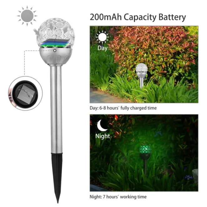 Outdoor Solar LED Garden Lights - Waterproof RGB Landscape Decor Lamp Set