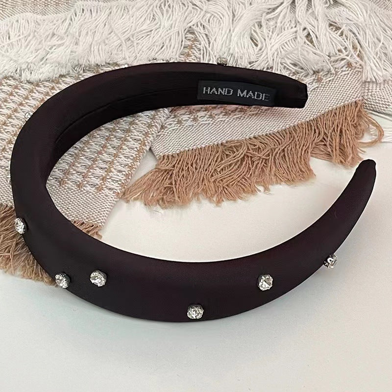 Women's Elegant Pearl Headband with Sponge Detail