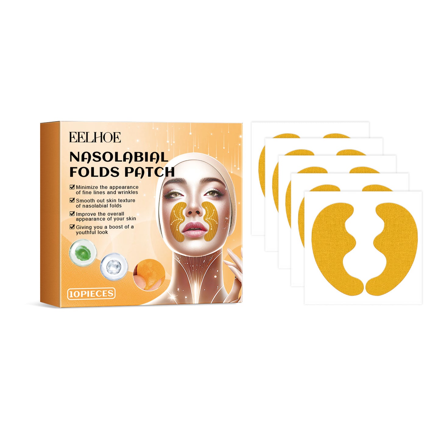 Nasolabial Folds Anti-Aging Patches - Smoothing Collagen Facial Treatment