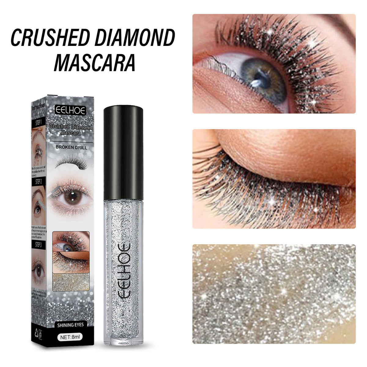 Diamond Fragment Mascara Primer - Quick-Drying, Non-Smudging Eye Makeup Base
