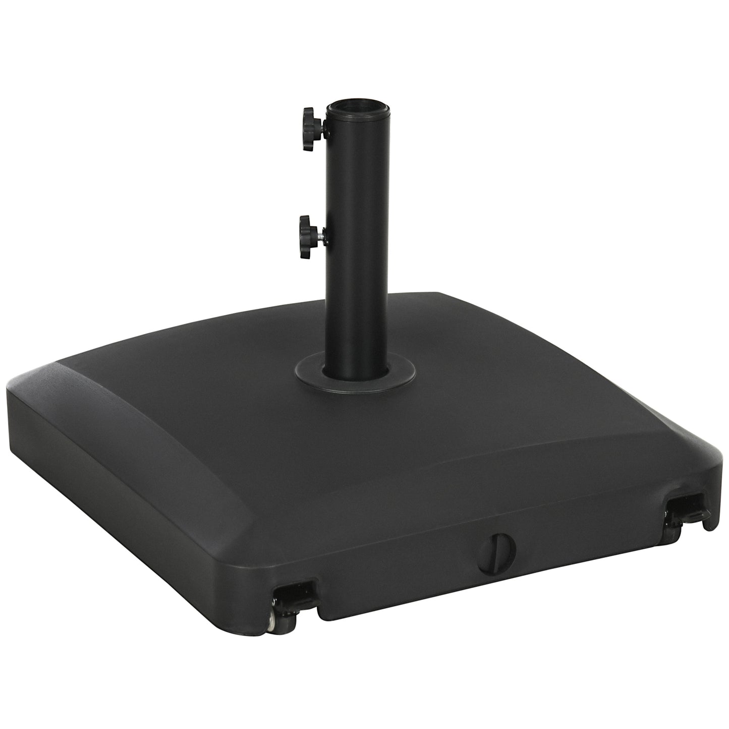 Heavy Duty Patio Umbrella Base with Wheels - 66 lbs Sand Filled, Black