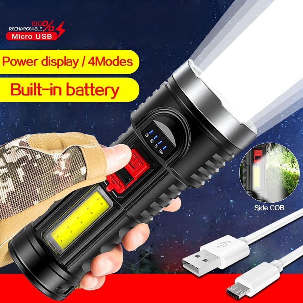 Rechargeable LED Work Light with Built-in Battery and Multiple Modes