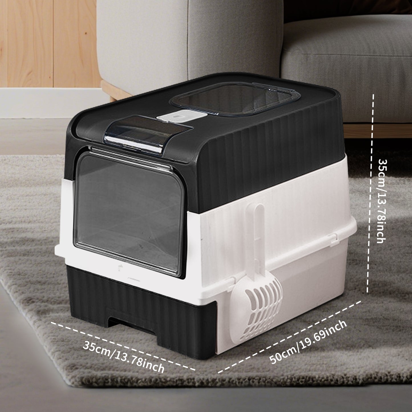 Self Pickup Cat Litter Box with Magic Cube Design - Multiple Colors Available