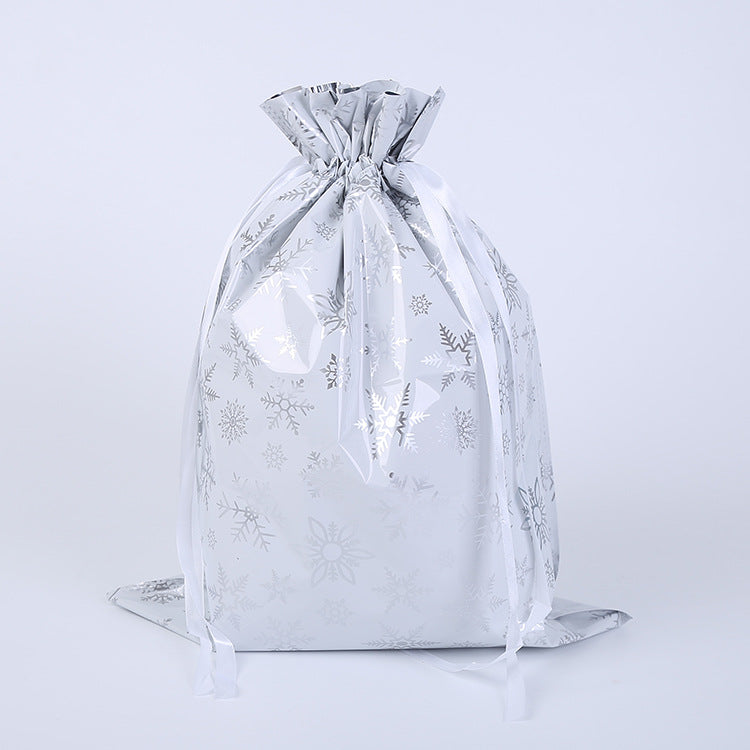 Festive Aluminum Foil Gift Bags for Christmas & New Year Party Packaging