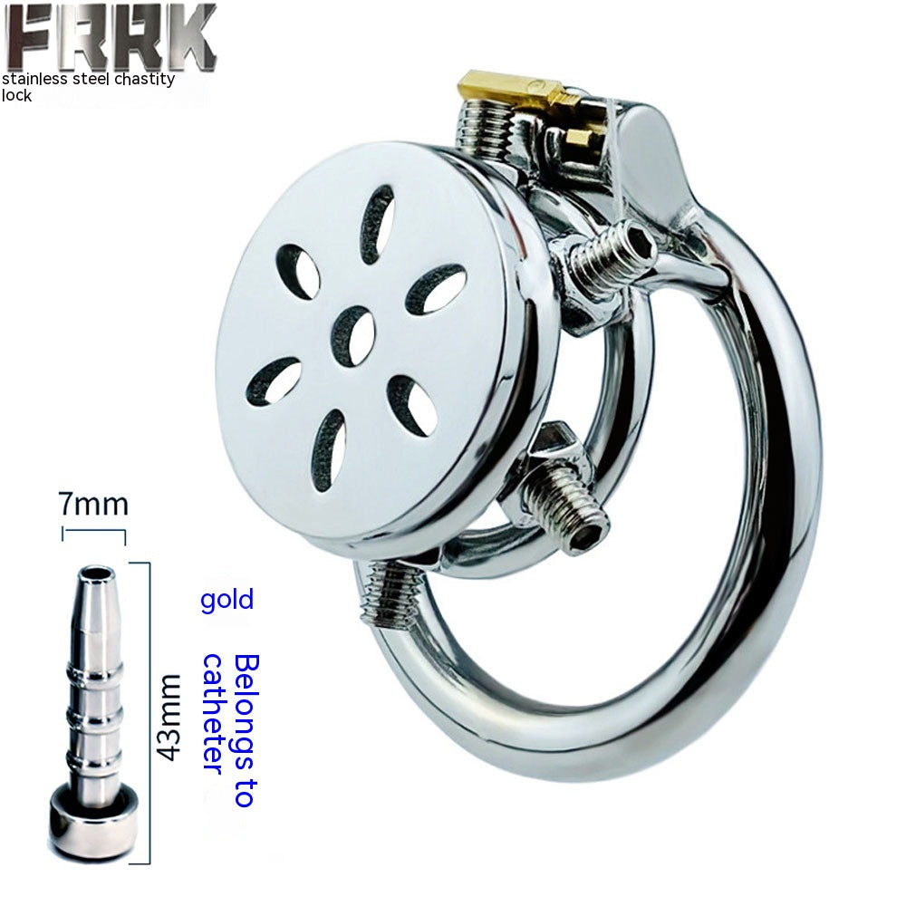 Stainless Steel Chastity Lock with Anti-Escape Features - Multiple Sizes