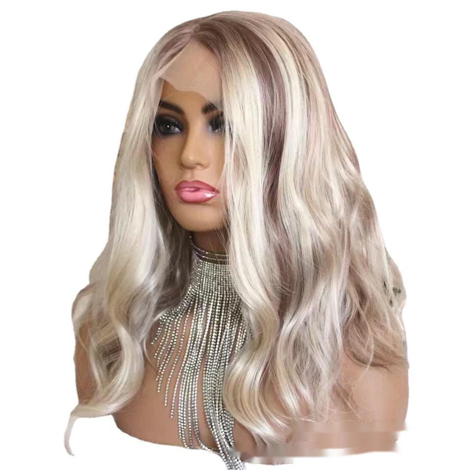 Brown Big Wave Synthetic Wig - High Temperature Fiber
