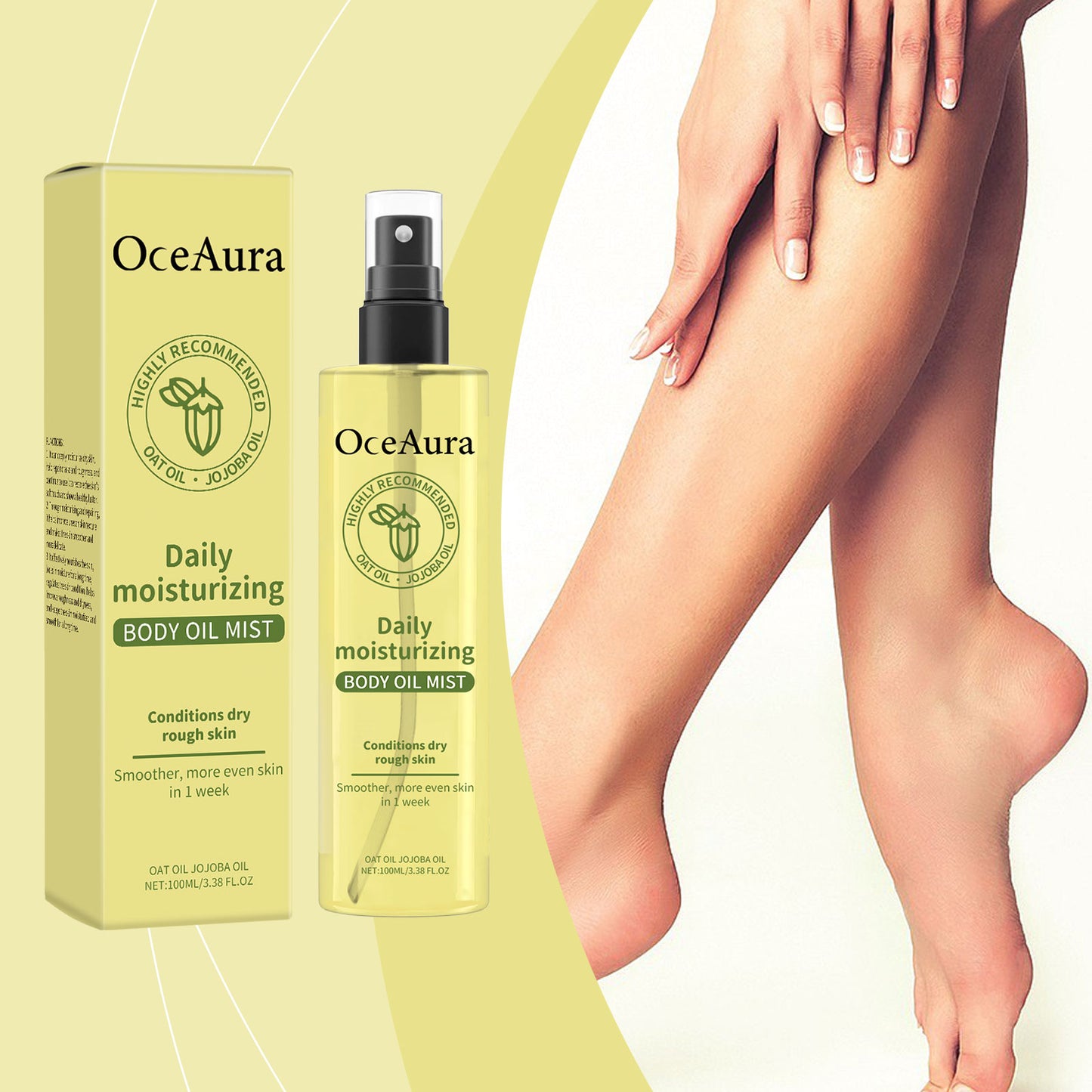Vitamin E Moisturizing Body Oil - Hydrating Jojoba & Oat Skin Care, 100ml