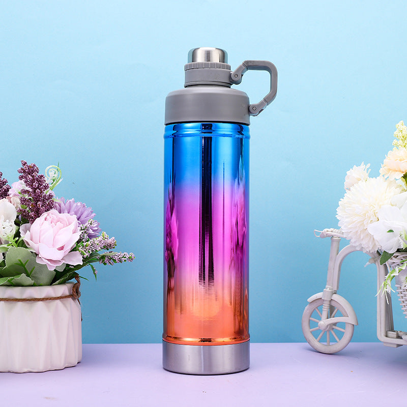 304 Stainless Steel Double-Wall Insulated Travel Mug with Flip-Top Lid