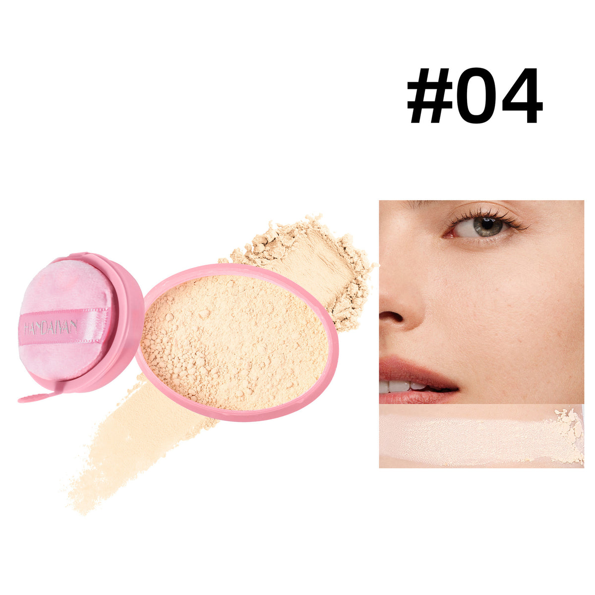 Concealing Waterproof Setting Powder - Oil Control, Brightening, Long-Lasting Makeup Finish