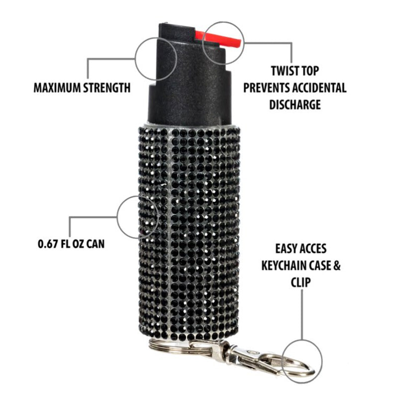 Self Defense Pepper Spray - 2 Pack with Keyring Clip