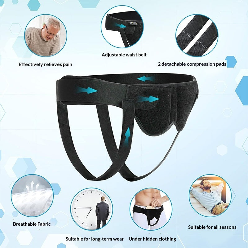 Adjustable Hernia Support Belt for Groin Relief - Breathable Neoprene