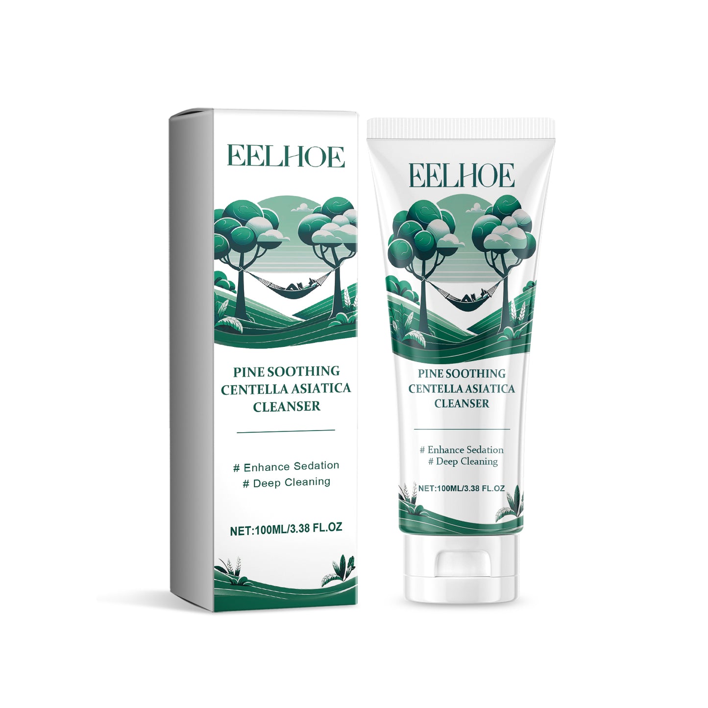Pine Soothing Centella Asiatica Facial Cleanser - Deep Pore Moisturizing Wash