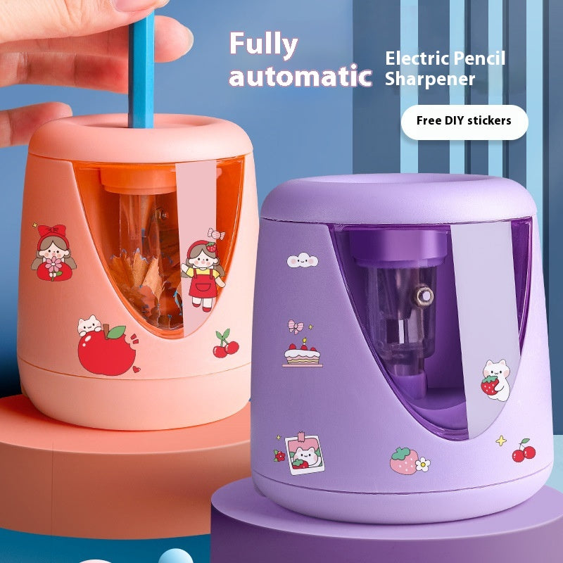 Electric Children's Pencil Sharpener Portable Auto Sharpener for Kids